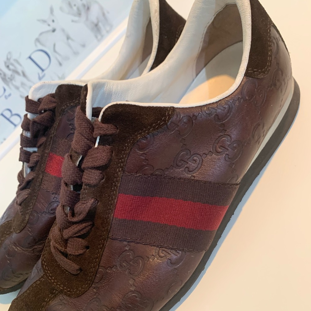 AUTHENTIC BROWN GUCCI SNEAKERS